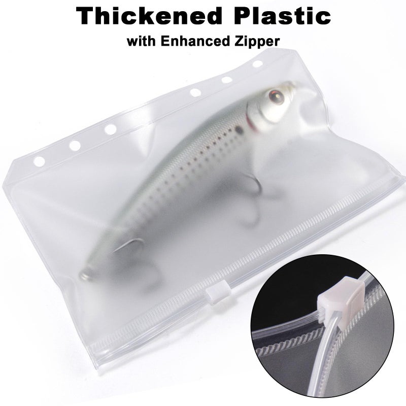 Dr.Fish Bait Binder Bags Worm Wallet Binders Travel Portable Compact Tackle Storage for Soft/Hard Baits, Leaders, Lines, Rigs Size - Image 4
